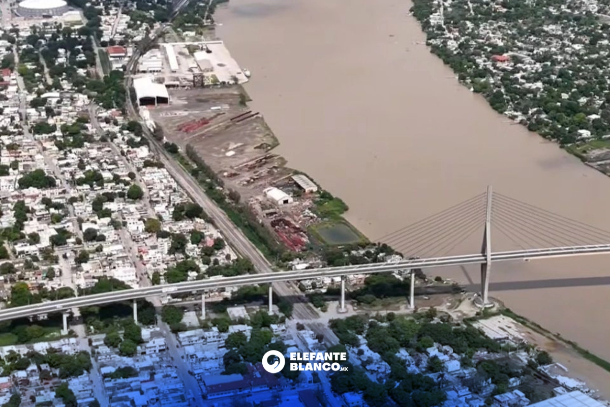 Crecida del Pánuco alcanza los 7.40 metros en Tampico - Elefante Blanco